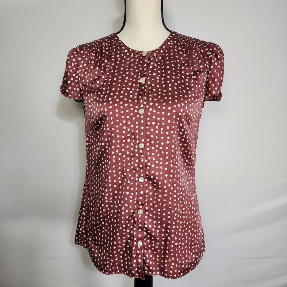 Banana Republic Women's Silk Blend Button-up Blouse